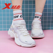特步（XTEP）女鞋夏季新款跑步鞋子網(wǎng)面透氣跑鞋氫風(fēng)科技輕便休閑減震運(yùn)動鞋女 白紫(透氣升級) 37