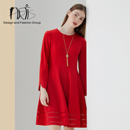 HRTIS女裝 毛呢百搭連衣裙AS0917055A-154 如圖 36(160/84A)