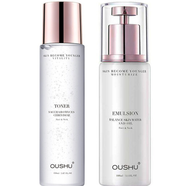 歐束（OUSHU）歐束氣墊CC霜護膚品套裝水乳潔面皂妝前乳醒膚水面膜慕斯補水保濕 【醒膚水+平衡乳】