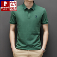 皮爾卡丹（pierre cardin）高端品牌短袖T恤男 Polo保羅衫純棉翻領(lǐng)夏季透氣休閑商務(wù)男裝體恤 綠色 L 170130-145