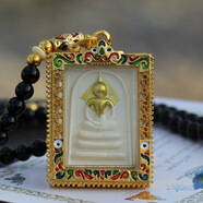 泰國佛牌 崇迪佛牌中大模 助事業(yè) 龍婆招財 3#貼金泊崇迪佛