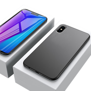 韓茲適用于蘋(píng)果手機殼iPhone透明全包防摔保護套高透軟殼微輕薄簡(jiǎn) 蘋(píng)果XSmax磨砂軟殼【石墨黑】