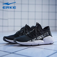 鴻星爾克女鞋跑步鞋夏秋季新款網(wǎng)面透氣輕便運動(dòng)鞋時(shí)尚百搭旅游休閑女鞋子 正黑/正白0226 35