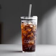 圓舍高顏值帶吸管杯子玻璃喝水杯超大容量咖啡杯冰美式冷飲杯女生網(wǎng)紅 中號(hào)數(shù)學(xué)杯-630ml【帶吸管禮包】