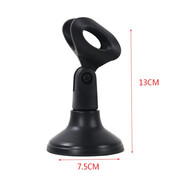 靚韻 無(wú)線(xiàn)話(huà)筒支架桌面伸縮金屬底座有線(xiàn)麥克風(fēng)架舞臺演出落地會(huì )議主播k歌三角架 塑料小型圓盤(pán)桌面式支架LY2