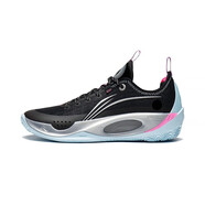 李寧（LI-NING）籃球鞋男韋德之道808能量熒光白男子低幫防滑藍(lán)球鞋 黑色ABPS037-4 42