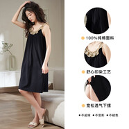 小情歌 棉質(zhì)吊帶睡裙女夏季少女連衣裙性感女生睡衣孕婦寬松休閑家居服 BLM40690女裙 M 女/身高152-165 體重80-100