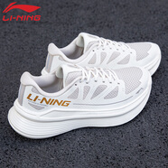 李寧（LI-NING）男鞋運(yùn)動(dòng)鞋子男騰云夏季減震跑步鞋休閑鞋男士透氣反光黑夜跑鞋 燕麥灰 39