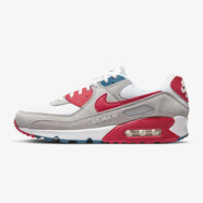 耐克 Nike Air Max 90 復古混搭男士氣墊緩震跑步鞋 休閑運動跑鞋 灰紅/DQ8235-001 40碼/US7