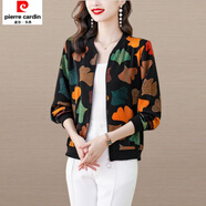 皮爾卡丹棒球服女歐洲站時(shí)尚氣質(zhì)百搭顯瘦外套上衣夾克春秋新款 楓葉【9866】 M