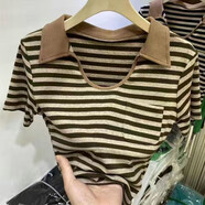 尚濤v領(lǐng)短袖t恤女夏季女裝新款韓版寬松休閑體恤女短款上衣打底衫 (顏色圖案隨機發(fā)）d 2XL建議120-130斤