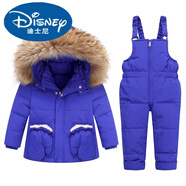 迪士尼（Disney）2024新款歐美款兒童羽絨服套裝兩件套男女童1-6歲冬裝加厚 寶藍色 110cm