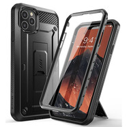SUPCASE 蘋果iphone系列增強(qiáng)防摔手機(jī)殼全包殼膜一體化設(shè)計(jì)防摔帶背夾 【11Pro Max】裂漆黑-含支架帶面殼