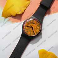 斯沃琪（Swatch）石英鏤空機芯手表男時(shí)尚瑞士女表SUOB官方旗艦正品 桔紅色 SUOB164