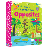 兒童英語啟蒙 Usborne Lift-The-Flap 英國學(xué)習(xí)紙板翻翻數(shù)數(shù) 字母 反義詞 顏色 英文原版進(jìn)口圖書 反義詞 Opposites