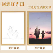 沐瑾火影忍者燈光畫宇智波斑鼬佐助帶土周邊擺件禮物發(fā)光畫氛圍小夜燈 鳴人與自來(lái)也-2 小號(hào)插電款A(yù)5【17*23】