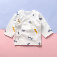 早產(chǎn)兒嬰兒新生兒衣服純棉舒適和尚服雙胞胎春秋衣服 48碼 太陽(yáng)山上衣 M：4-5斤