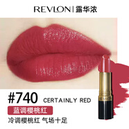 露華濃（Revlon）美國Revlon露華濃口紅黑管保濕唇膏225啞光325豆沙色 740#藍調(diào)櫻桃紅