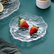 onlycook 玻璃盤子家用 北歐ins風水果盤家用早餐盤沙拉碗 甜品碟裝飾盤子 小號圓盤/單個