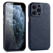品怡（Bejoy）品怡適用iPhone14小羊紋真皮紋手機(jī)殼商務(wù)蘋果12ProMax保護(hù)殼 深藍(lán)色 iPhone12Mini5點(diǎn)4寸非精孔