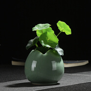 京衛(wèi)青瓷花插茶道擺件陶瓷花器水培玻璃透明創(chuàng)意簡(jiǎn)約小花瓶家居裝飾品 哥窯18款青瓷