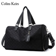 Colins Keirs旅行包男手提大容量行李包女斜挎包男健身包男干濕分離運動(dòng)訓練包 黑色大號