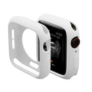 例米適用apple watch9/8/7保護(hù)套蘋果手表6/5代Ultra1/2代手表表殼iPhone watch8硅膠防摔防刮軟殼 白色-(糖果軟殼) 【7/8/9代】41mm