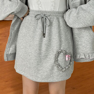 森女部落原創(chuàng  )高腰短裙衛裙半身裙閨蜜包臀裙新款秋冬女裝 灰色半裙（單件） 單件 S