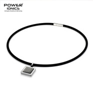 power ionics 派恩美國鈦鋼負離子能量平衡硅膠碳纖維項鏈吊墜男女項環(huán)情侶禮物免費刻字 48厘米/銀色吊墜