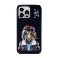 POLO保羅手機殼適用iphone15ProMax蘋果14真皮刺繡13老虎個性商務(wù) 保羅 黑色老虎 iPhone 15