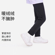 安奈兒（Annil）童裝女童打底褲加絨冬新款彈力保暖百搭長褲外穿彈 黑色 110cm