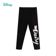 迪士尼寶寶（Disney Baby）迪士尼童裝女童褲子可愛黛絲彈性打底褲親膚 碳黑 5歲/身高120cm