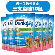 齒一生貓零食Dentalife 貓餅干成貓潔齒磨牙預(yù)防牙結(jié)石逗趣獎(jiǎng)勵(lì) 囤貨裝 齒一生三文魚(yú)50g*10包