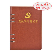 上濟（Sungift）黨員學(xué)習(xí)筆記本文具A5活頁大替芯內(nèi)頁黨委理論教育本工作日志支部會議記錄本定制 黨員學(xué)習(xí)本-A5活頁-棕