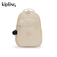 Kipling【七夕禮物】2025春夏新款學(xué)生書(shū)包大容量雙肩包首爾包|SEOUL M-原米色