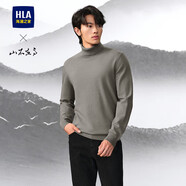 HLA海瀾之家山不在高系列長袖針織衫男新款高領(lǐng)毛衣男春秋