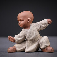 久造創(chuàng  )意陶瓷功夫太極八式人物雕塑禪意擺件紫砂工藝品室內電視柜擺設 右下勢獨立