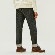 Mbbcar小腳Mbbcar歐美西海岸原宿潮重磅洗水黑牛赤耳丹寧牛仔褲718A 洗水黑 28 /M