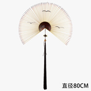 家興旺（Homexw）鐵藝壁飾新中式立體墻飾創(chuàng  )意扇形軟裝飾品客廳電視背景墻壁掛件 80CM小鳥(niǎo)款