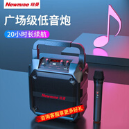 紐曼（Newmine）無線藍牙音箱戶外大音量廣場舞音響便攜式手提家用收音機地攤擺攤喇叭收錢碼U盤/TF卡語音播報器 K97旗艦版（無線話筒+遙控器）