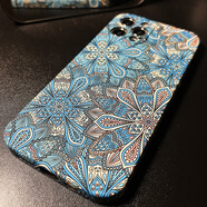 慕念（munian）新款會(huì )發(fā)光的適用iPhone15pro max手機殼夜光花朵圖騰適用蘋(píng)果14Pro高級小眾設計感13潮牌12復古中 號夜色圖騰(藍花) iPhone 14 Pro Max