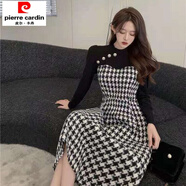 初徑大碼女裝千鳥(niǎo)格連衣裙網(wǎng)紅高端胖妹妹小香風(fēng)顯瘦遮肚長(cháng)裙子 千鳥(niǎo)格連衣裙 【商城品質(zhì)】 身高偏高可拍小一碼偏矮可拍大一