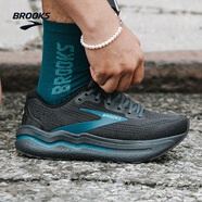 布魯克斯（BROOKS） Ghost Max2幽靈專(zhuān)業(yè)馬拉松注氮跑鞋平衡支撐緩震男女跑步 【男款】烏木色/彩青/蔚藍色 42