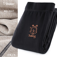 巴布豆巴布豆兒童保暖褲德絨男童打底褲秋冬加絨加厚6007黑色120