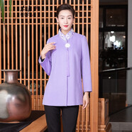 木真了商場(chǎng)同款古裝女裝冬裝新款羊毛呢大衣女 213 17色 XL（花型刺繡）