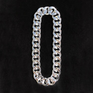 3.5*90CM大金鏈子夸張搞怪飾品 UV亞克力樹(shù)脂年會(huì )表演道具項鏈 3.5*90CM銀色