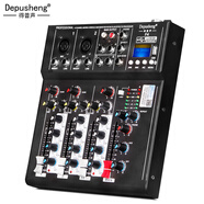 depusheng F4專業(yè)4路調(diào)音臺藍牙帶效果臺小型家用便攜電腦調(diào)音器MP3錄音喊麥DJ直播演出