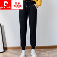皮爾卡丹（pierre cardin）2025冬季新款休閑加絨褲子女外穿刺繡運動(dòng)褲寬松褲外穿加厚休閑褲 033黑色 薄款 XL 115-130斤內