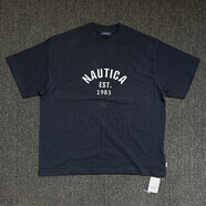 諾帝卡（NAUTICA）Felt Patch Arch Logo字母1983短袖T恤 深藍(lán)色 7700 S -