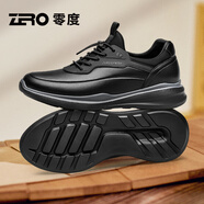 零度尚品Zero男鞋2025夏季新款休閑鞋男輕盈透氣舒適百搭緩震柔軟百搭耐磨 黑色 41